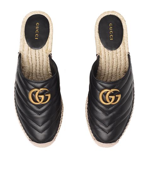 black gucci espadrilles|gucci pilar espadrille flat.